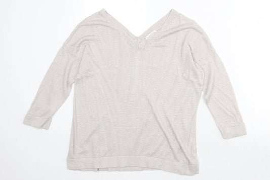 Womens UK Size S Monsoon Beige Pullover Jumper
