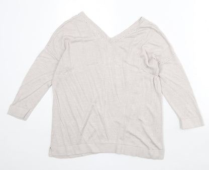 Womens UK Size S Monsoon Beige Pullover Jumper