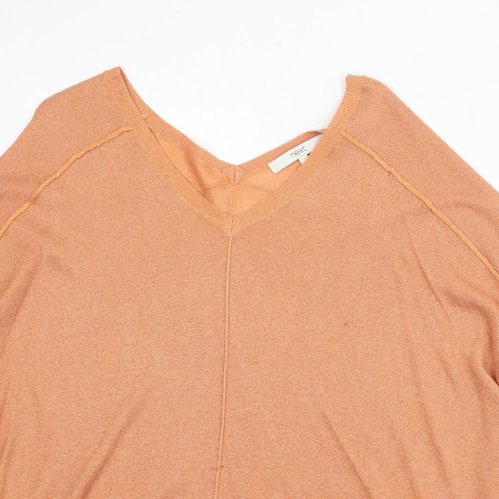 Womens UK Size S NEXT Orange Pullover Jumper