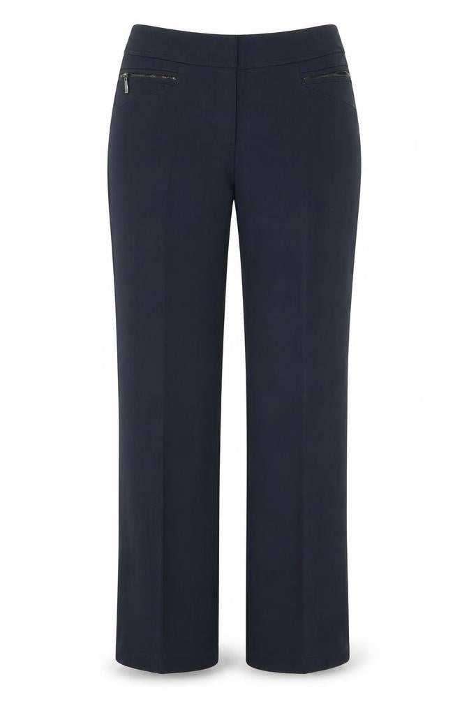 Womens UK Size 8 BHS Regular Fit Dress Pants Blue Trousers