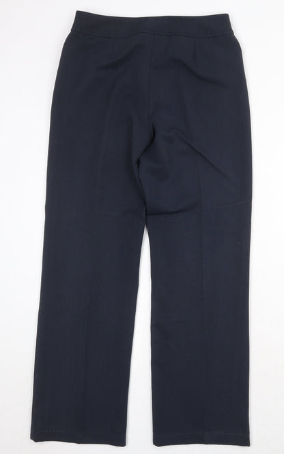 Womens UK Size 8 BHS Regular Fit Dress Pants Blue Trousers