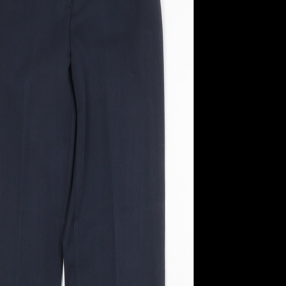 Womens UK Size 8 BHS Regular Fit Dress Pants Blue Trousers