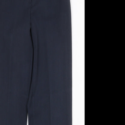 Womens UK Size 8 BHS Regular Fit Dress Pants Blue Trousers
