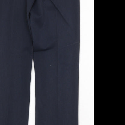 Womens UK Size 8 BHS Regular Fit Dress Pants Blue Trousers