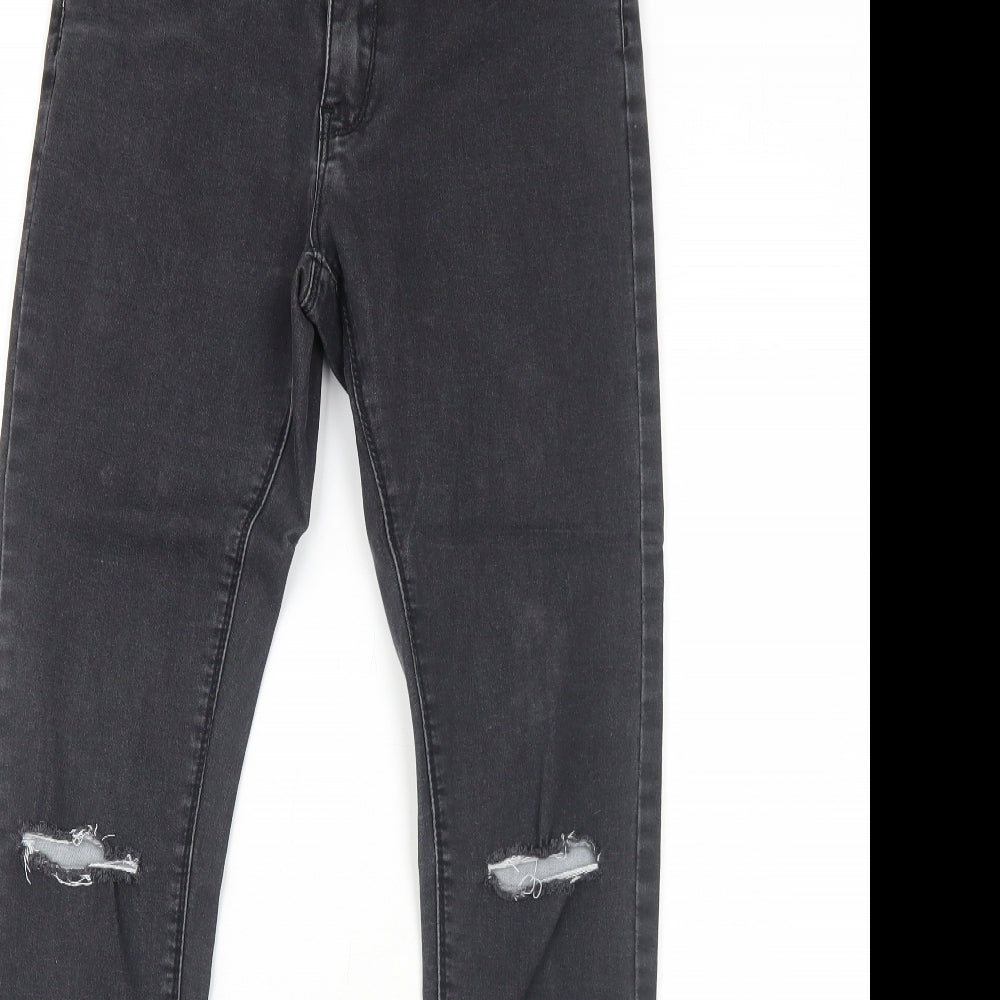 Urban Bliss Womens Black Cotton Skinny Jeans Size 10 Regular Zip