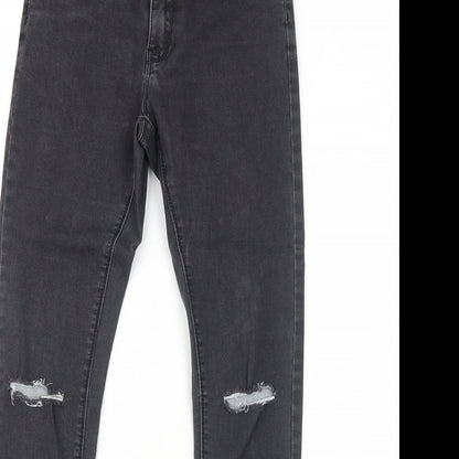 Urban Bliss Womens Black Cotton Skinny Jeans Size 10 Regular Zip