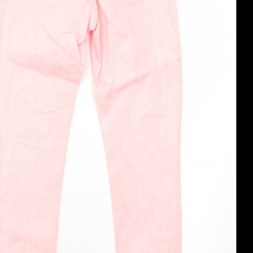 Gap Womens Pink Cotton Skinny Jeans Size 8 Regular Zip