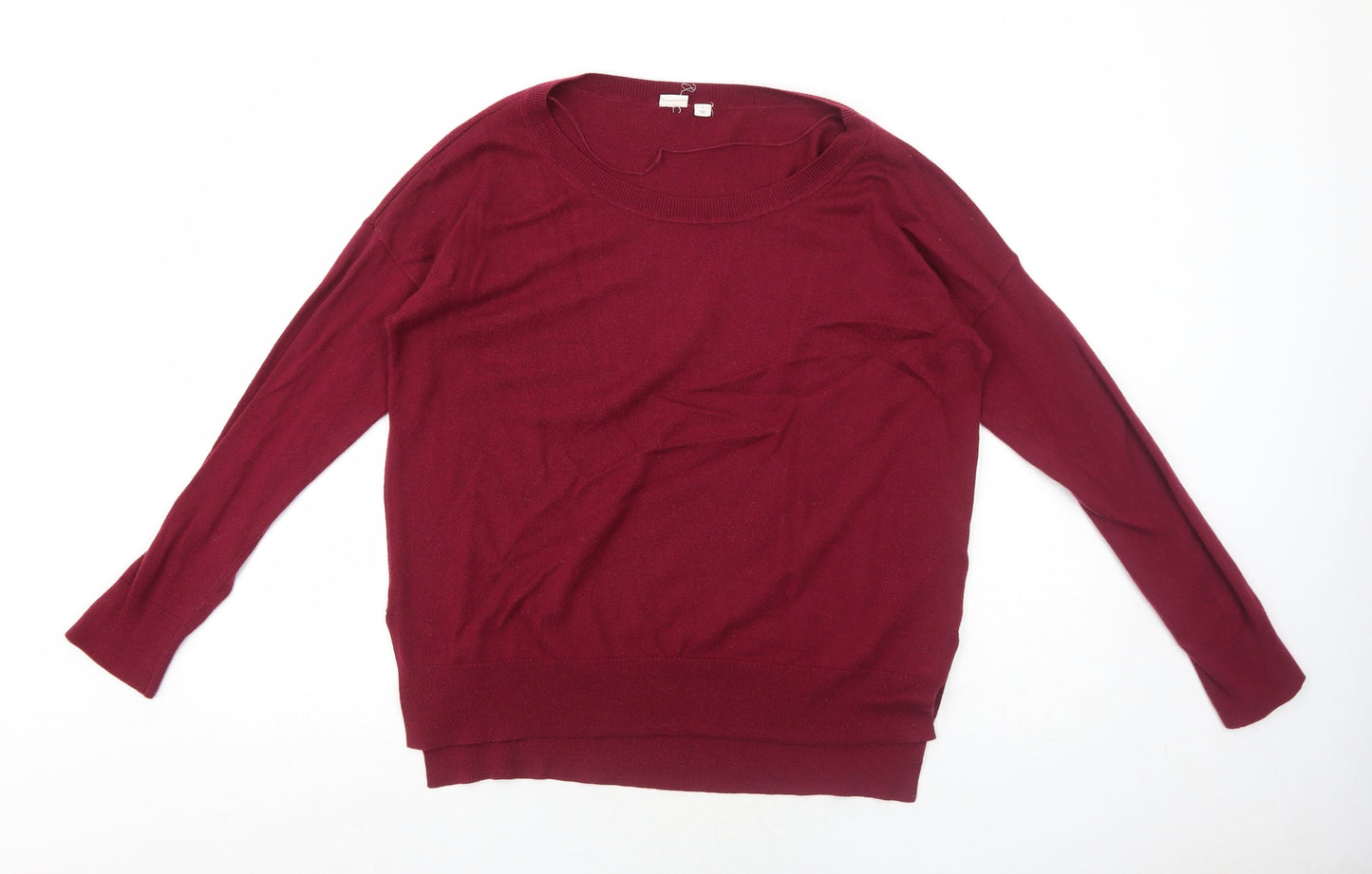 Gap Womens Red Round Neck Nylon Pullover Jumper Size L