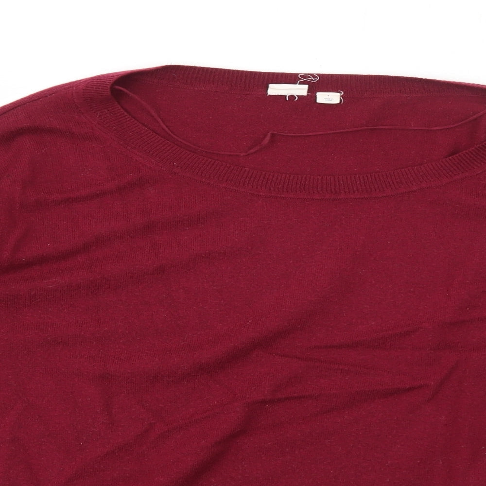 Gap Womens Red Round Neck Nylon Pullover Jumper Size L