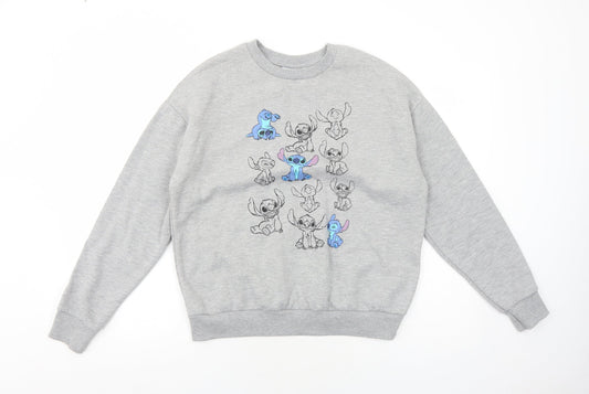 Womens UK Size S Disney Grey Pullover Sweatshirt