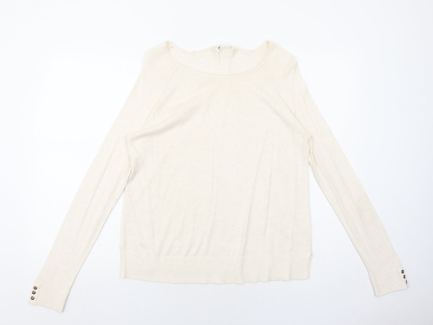 Womens UK Size S Stradivarius Ivory Pullover Jumper