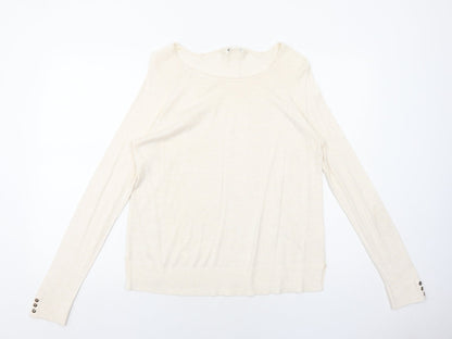 Womens UK Size S Stradivarius Ivory Pullover Jumper