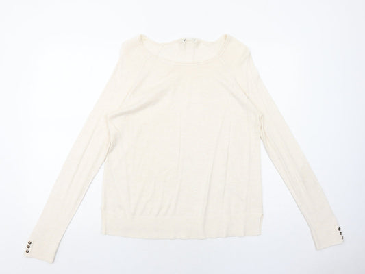 Womens UK Size S Stradivarius Ivory Pullover Jumper