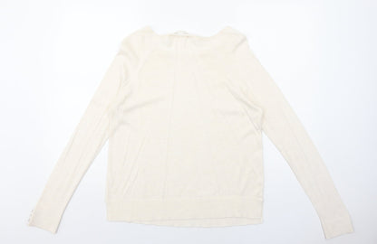 Womens UK Size S Stradivarius Ivory Pullover Jumper
