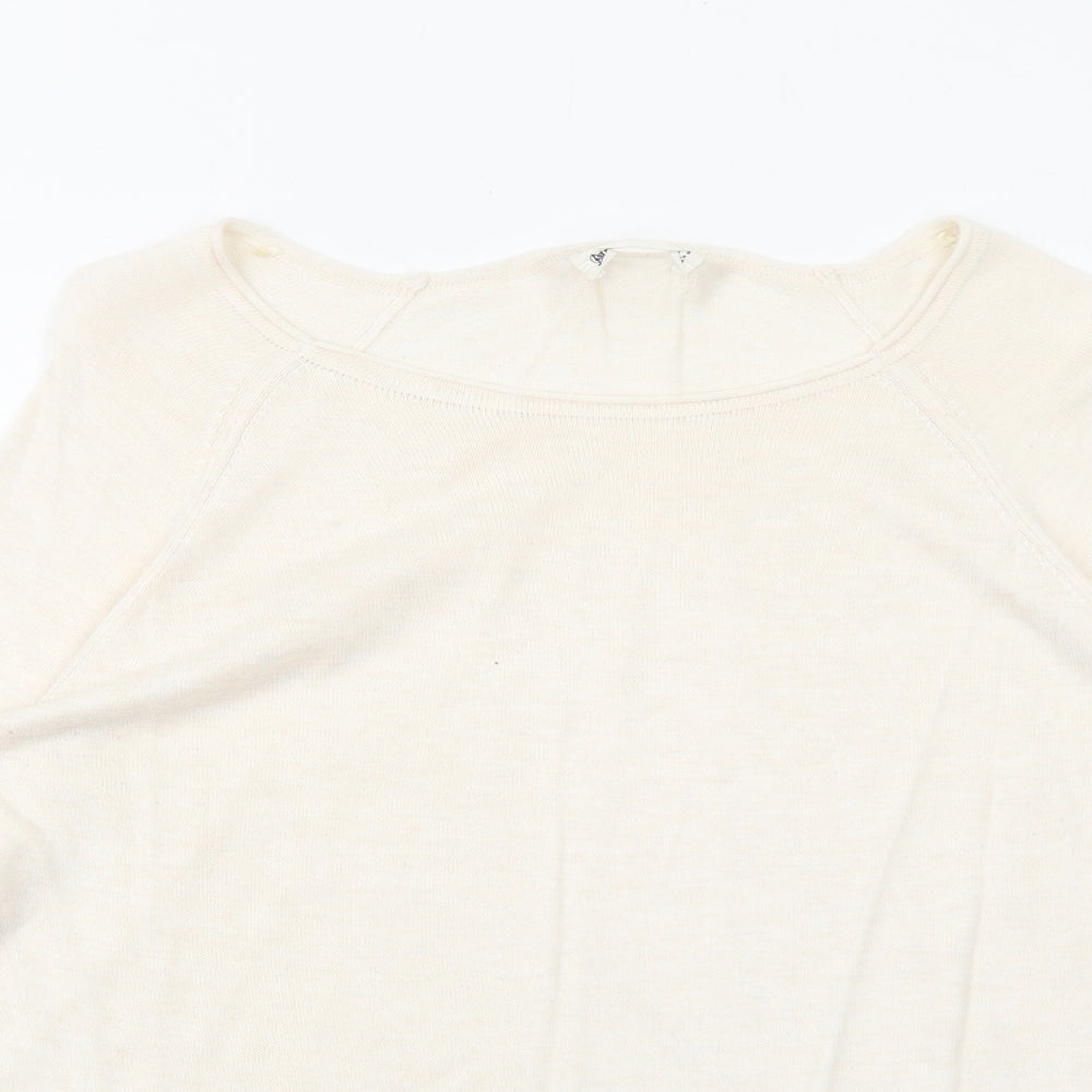 Womens UK Size S Stradivarius Ivory Pullover Jumper