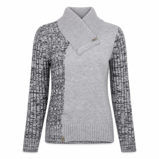 Womens UK Size 8 Rainbow Grey Pullover Jumper