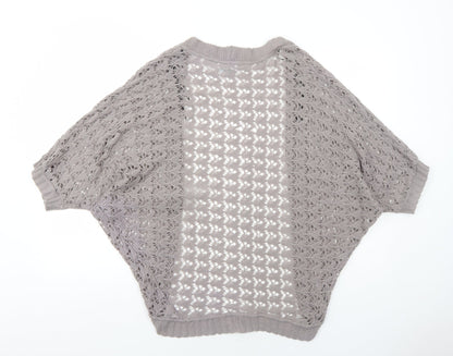 Womens UK Size S Wallis Grey Cardigan Jumper