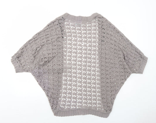 Womens UK Size S Wallis Grey Cardigan Jumper