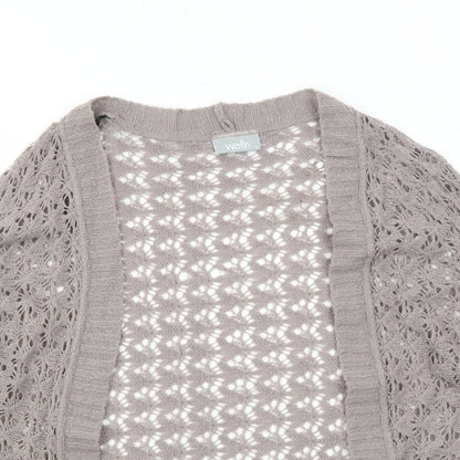 Womens UK Size S Wallis Grey Cardigan Jumper