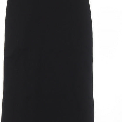 IX London Womens Black Polyester Straight & Pencil Skirt Size 10 - Lace Up Detail