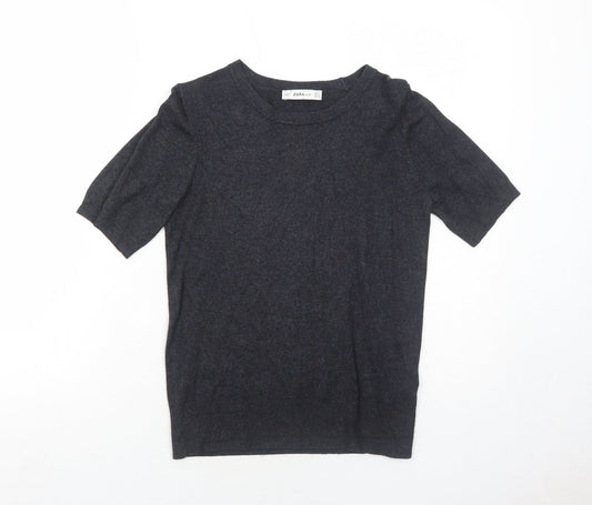 Womens UK Size M Zara Grey Pullover Jumper