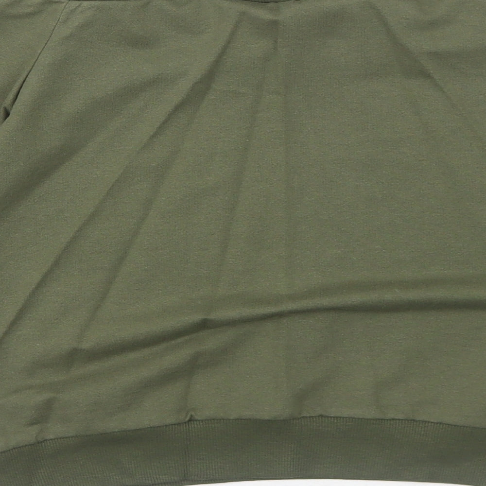 Select Girls Green Cotton Pullover Sweatshirt Size 12-13 Years Pullover - We Are The Future