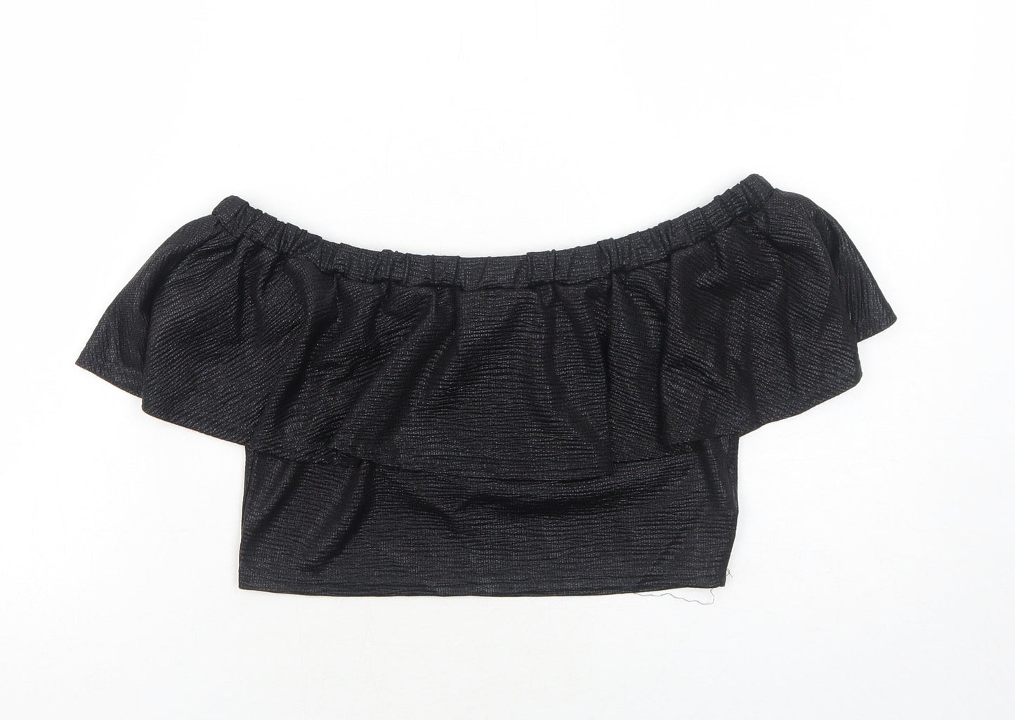 Womens UK Size 10 Lipsy Black Cropped Tank