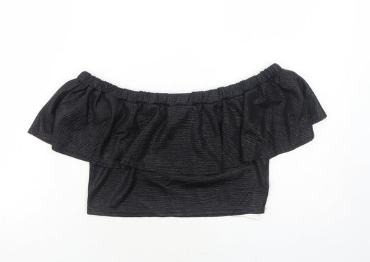 Womens UK Size 10 Lipsy Black Cropped Tank