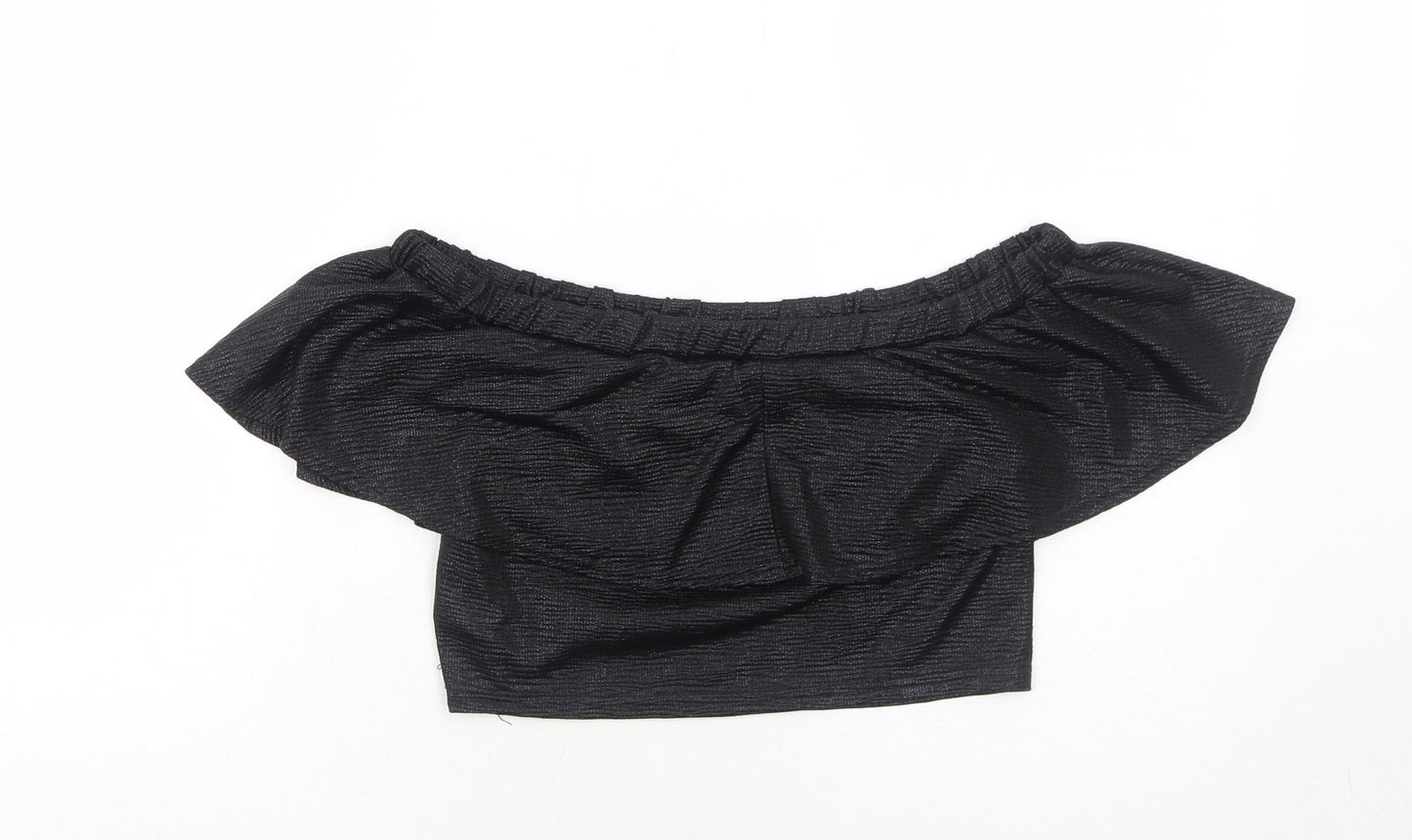 Womens UK Size 10 Lipsy Black Cropped Tank