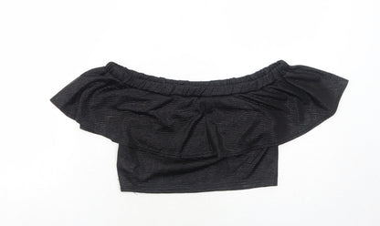 Womens UK Size 10 Lipsy Black Cropped Tank