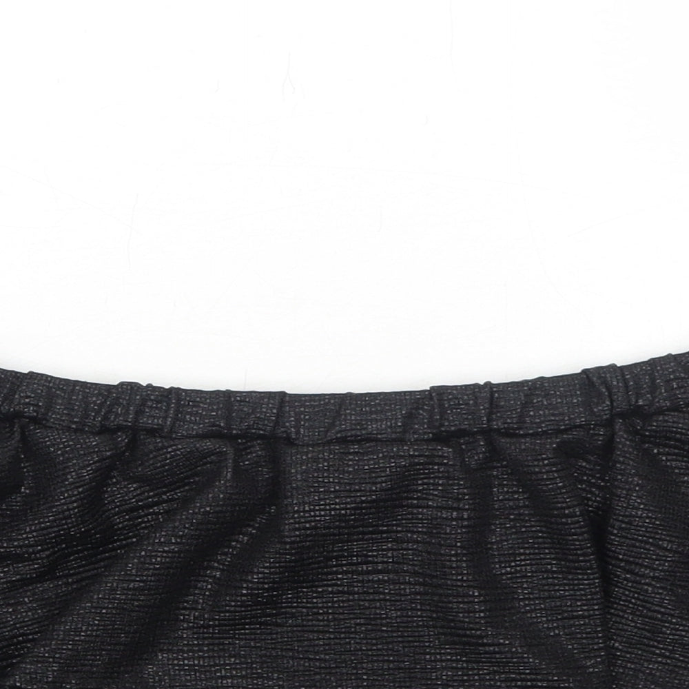 Womens UK Size 10 Lipsy Black Cropped Tank