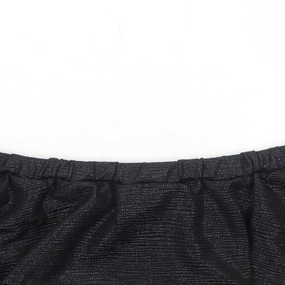 Womens UK Size 10 Lipsy Black Cropped Tank