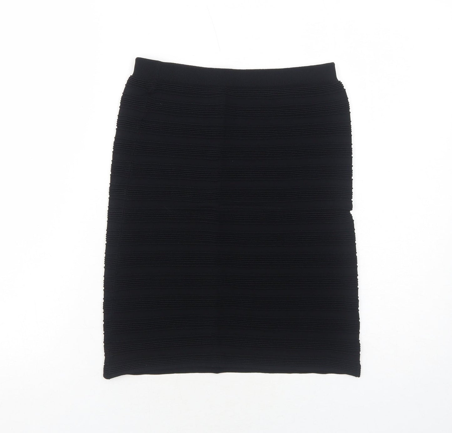 NEXT Womens Black Viscose Mini Skirt Size 8 - Textured