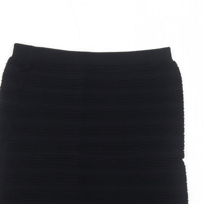 NEXT Womens Black Viscose Mini Skirt Size 8 - Textured
