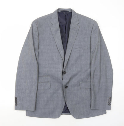 Mens UK Size 40 Burton Regular Grey Suit Jacket