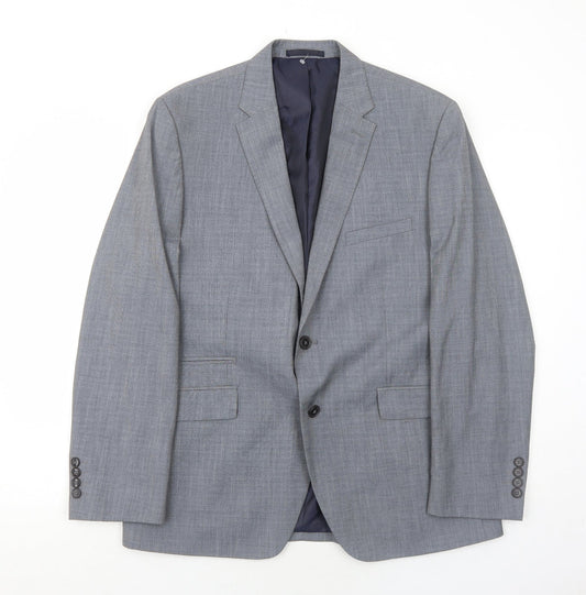 Mens UK Size 40 Burton Regular Grey Suit Jacket
