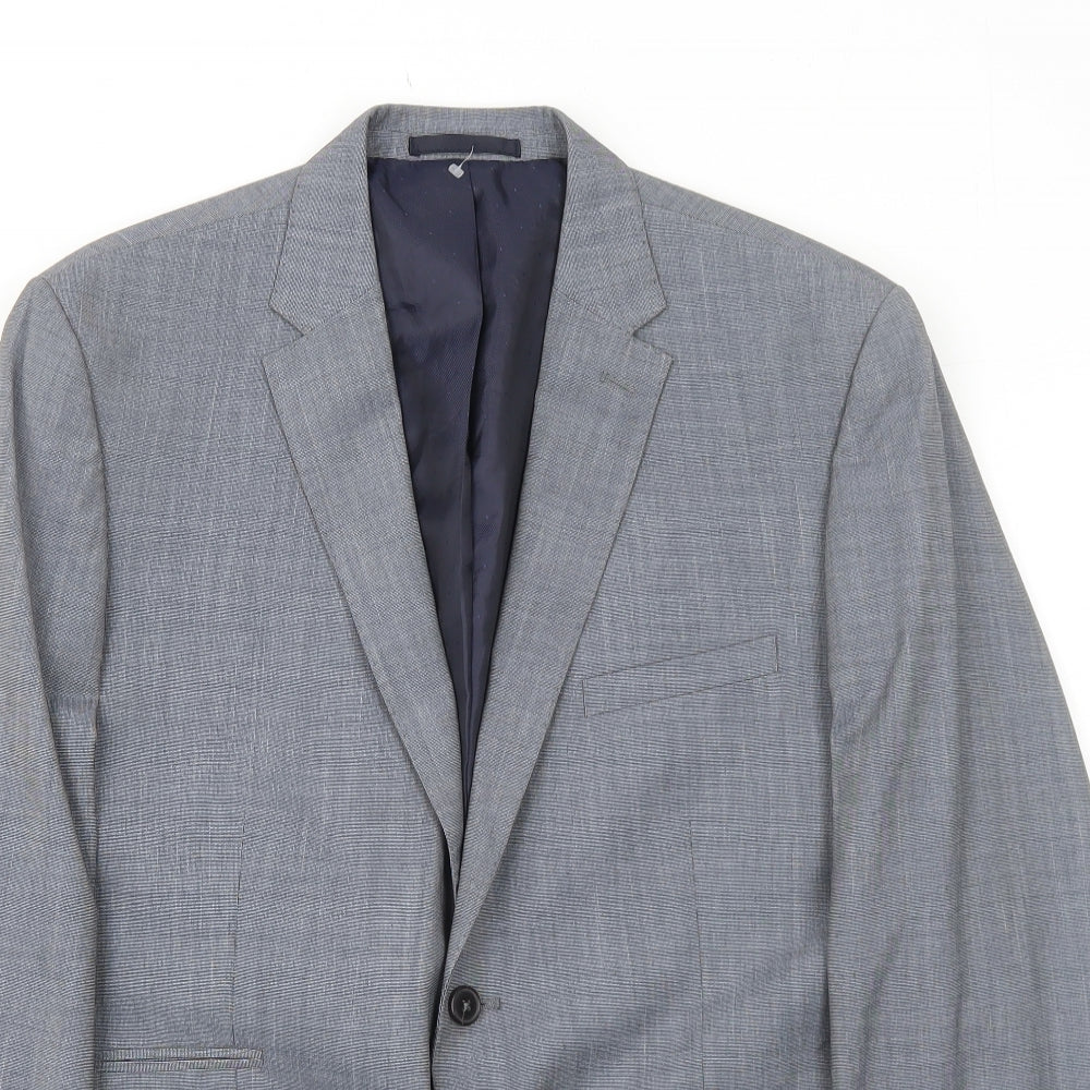 Mens UK Size 40 Burton Regular Grey Suit Jacket