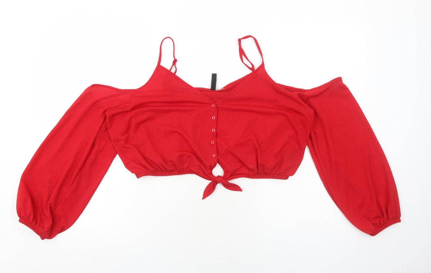 Womens UK Size L H&M Red Cropped Tank