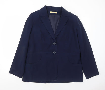 Womens UK Size 18 Agenda Regular Blue Suit Jacket