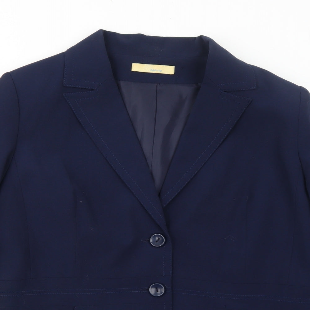 Womens UK Size 18 Agenda Regular Blue Suit Jacket
