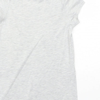 Wonder Woman Girls Grey Polyester Pullover T-Shirt Size 4-5 Years Round Neck Pullover - Heart Asymmetric