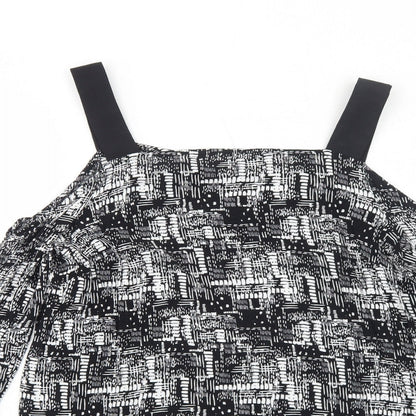 Womens UK Size M Sparkle & Fade Black Basic Blouse
