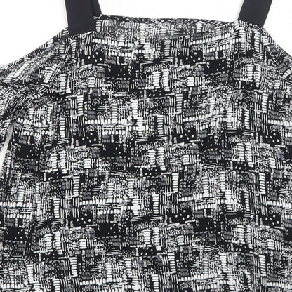 Womens UK Size M Sparkle & Fade Black Basic Blouse