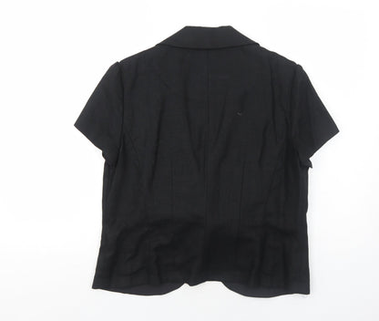 Arruba Womens Black Jacket Blazer Size 14 Tie