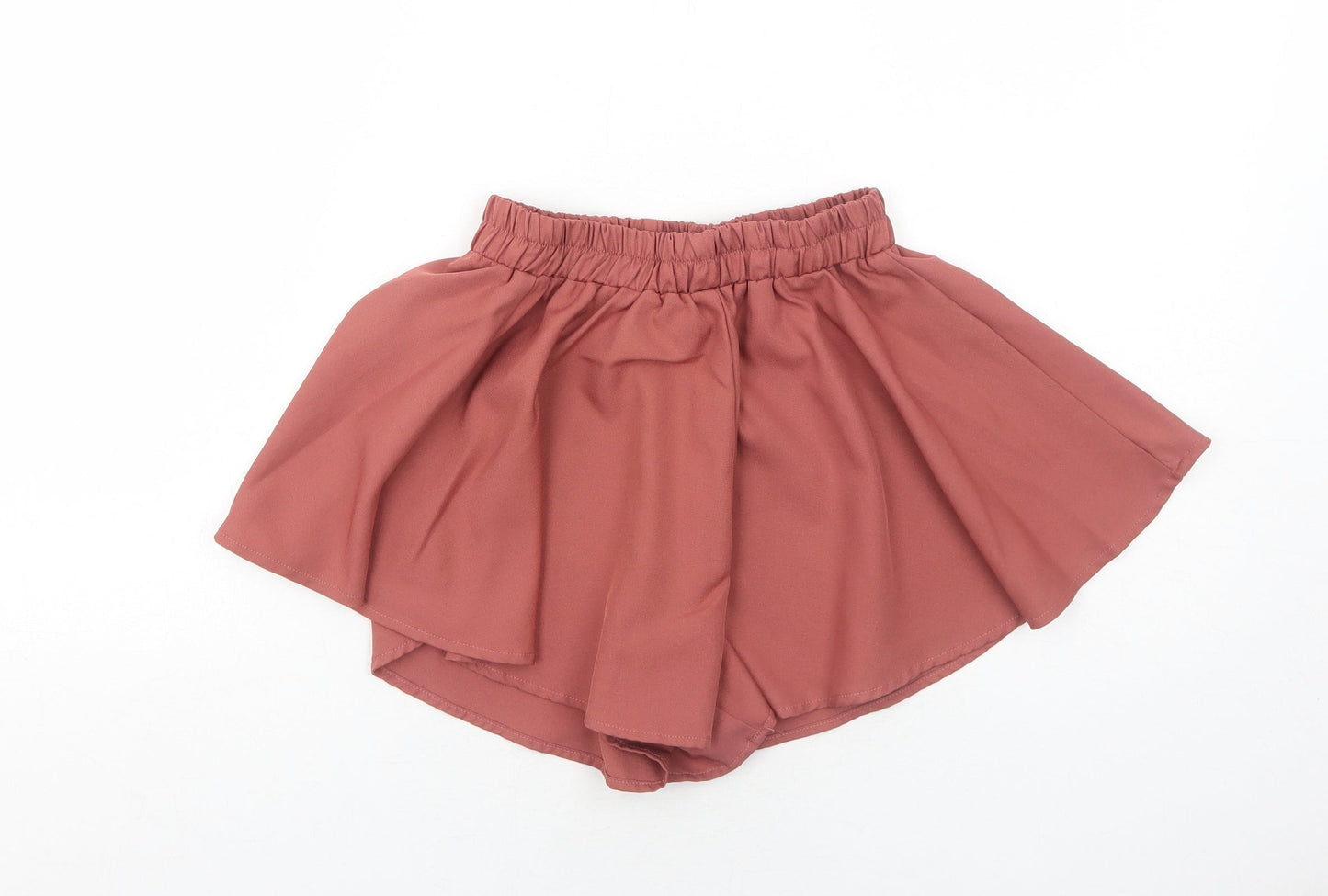 PRETTYLITTLETHING Womens Orange Polyester Sailor Shorts Size 4 Regular Pull On