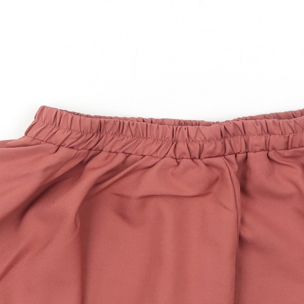 PRETTYLITTLETHING Womens Orange Polyester Sailor Shorts Size 4 Regular Pull On