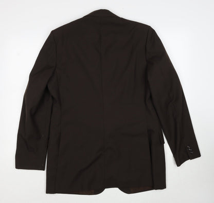 John Temple Mens Brown Polyester Jacket Suit Jacket Size 42 Regular