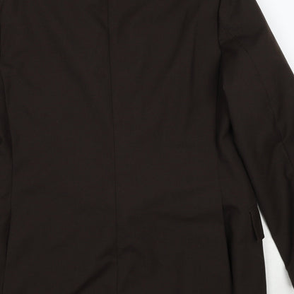 John Temple Mens Brown Polyester Jacket Suit Jacket Size 42 Regular
