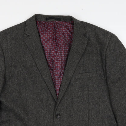 Mens UK Size L Boston Crew Regular Grey Suit Jacket