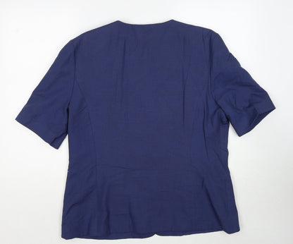 Nicholas Charlets Womens Blue Jacket Blazer Size 18 Button